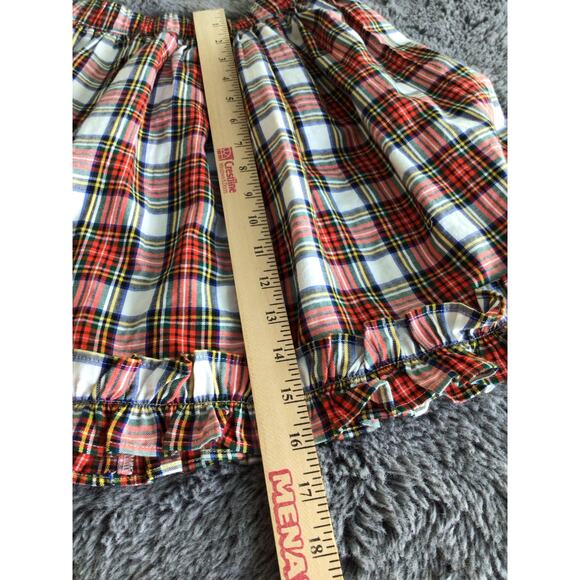 Crewcuts J. Crew Girls Plaid Ruffle Skirt in Snowy Stewart Tartan Multicolor XL - Picture 9 of 9